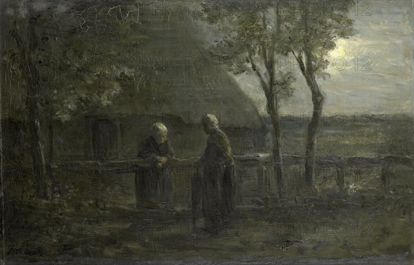 'Neighborly Gossip', 1897. Creator: Jozef Israels.