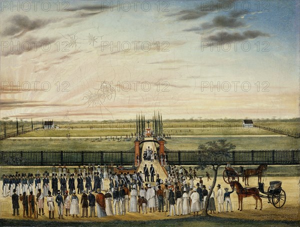 The Burial of Father Joannes Vitus Janssen (1803-43) at Paramaribo, 1843-1845. Creator: Anon.