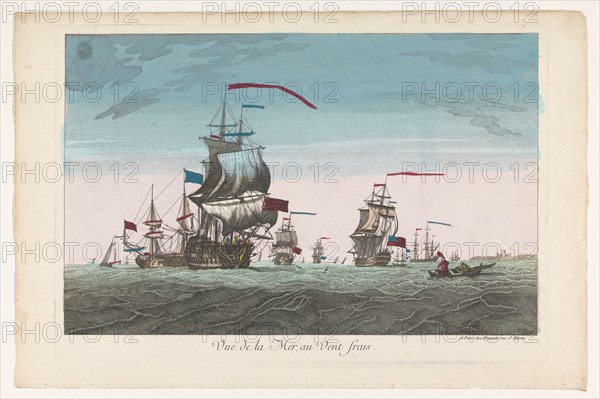 Seascape with ships and boats in the wind, 1745-1775. Creator: Unknown.