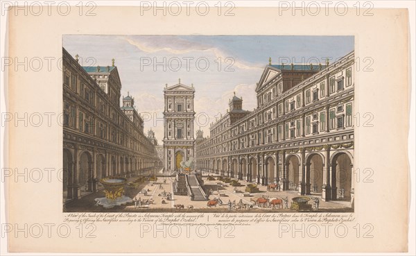 View of the courtyard of the Temple of Solomon, 1754-1755. Creator: Unknown.