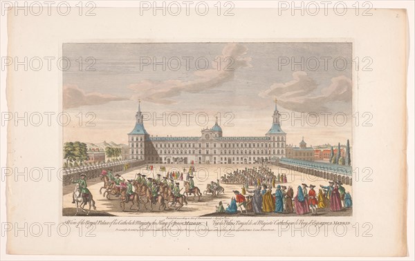 View of the Royal Palace in Madrid, 1752. Creator: Unknown.