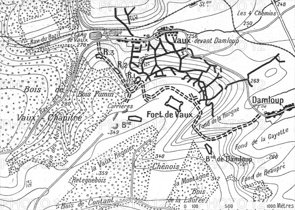 'Episodes de la bataille de Verdun; La derniere phase de la resistance du fort de Vaux, 1916. Creator: Unknown.