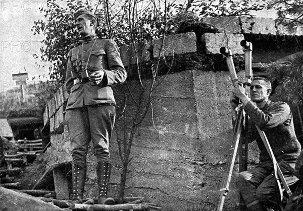 ''Les Americains dans le Saillant de Saint-Mihiel; Dans les positions de l'ennemi: observ..., 1918. Creator: Unknown.