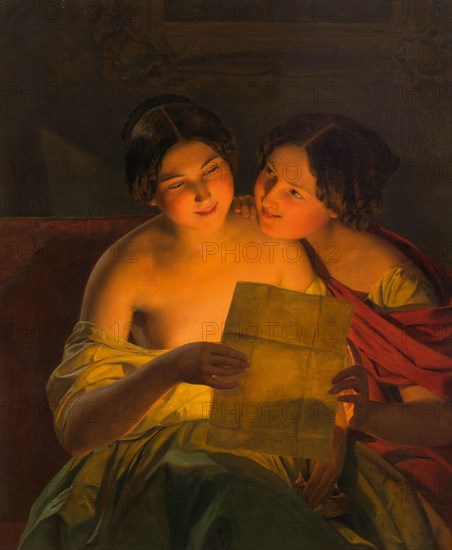 Love letter, 1848. Creator: Waldmüller, Ferdinand Georg (1793-1865).