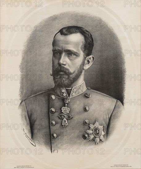 Rudolf, Crown Prince of Austria (1858-1889), ca 1885. Creator: Mayerhofer, Theodor (1855-1941).