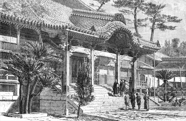 'Buddhist temple at Nagasaki; A European Sojourn in Japan', 1875. Creator: Unknown.