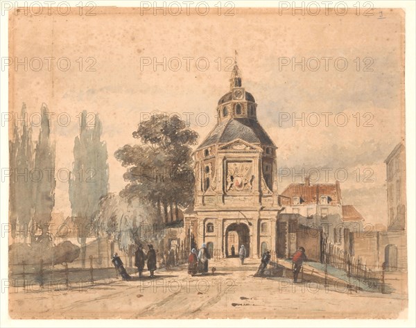 Wittevrouwenpoort in Utrecht, c.1827-1891. Creator: Johannes Bosboom.