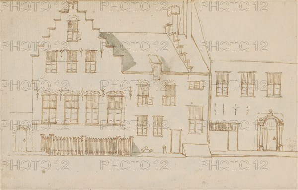 House with a stepped gable c.1783-c.1797.  Creator: Johannes Huibert Prins.