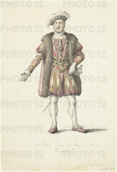 An actor as King Henry VIII of England, 1780-1836. Creator: Johannes Jelgerhuis.