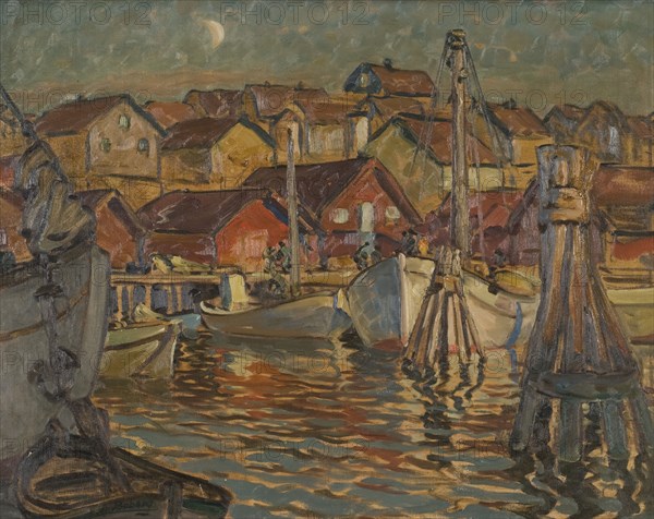 A Fishing Harbour. Study from North Norway, c1900s, Creator: Anna Katarina Boberg.