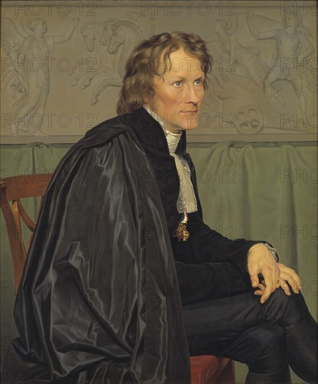 Bertel Thorvaldsen, the Danish Sculptor, 1832. Creator: CW Eckersberg.