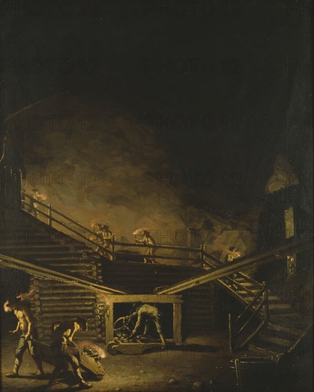 Falcon Steps at the Falun Copper Mine, c18th century. Creator: Per Hillestrom.