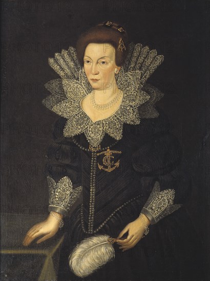 Kristina, i.e. (1573-1625), princess of Holstein-Gottorp, queen of Sweden,  married..., 17th century Creator: Anon.