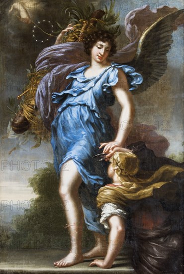 King Charles XI's guardian angel. Allegory, 1668. Creator: David Klocker Ehrenstrahl.