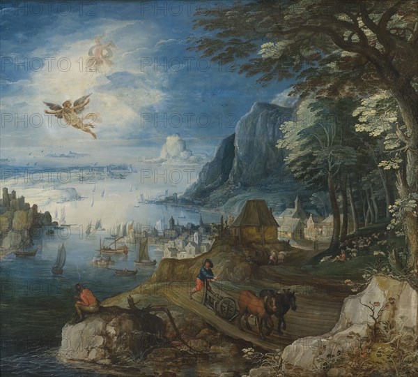 Landscape with the Fall of Icarus. Creator: Joos de Momper, the younger.