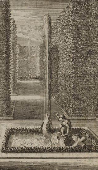 Le Dauphin et le singe, 1677. Creator: Sebastien Le Clerc.