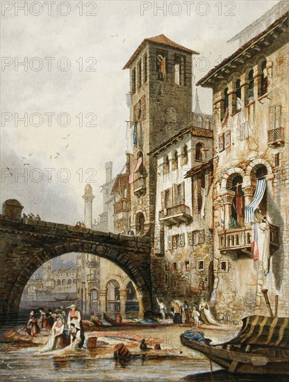 Verona, between 1836 and 1837. Creator: George Baxter.