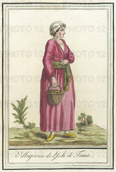 Costumes de Différents Pays, 'Villageoise de l'Isle de Tinne', c1797. Creators: Jacques Grasset de Saint-Sauveur, LF Labrousse.