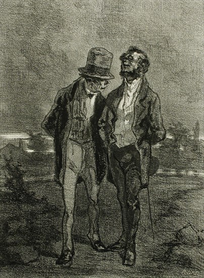 Les Bourgeois, 1856. Creator: Félicien Rops.