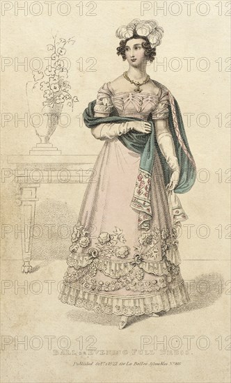 Fashion Plate (Ball or Evening Full Dress), 1822. Creator: Unknown.