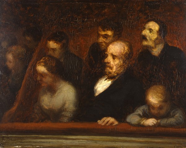 The Loge (In the Theatre Boxes), c1856-1857. Creator: Honore Daumier.