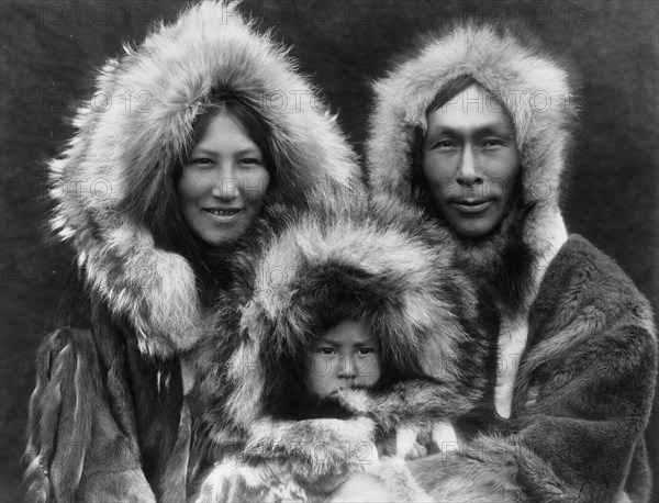 A family group-Noatak, c1929. Creator: Edward Sheriff Curtis.