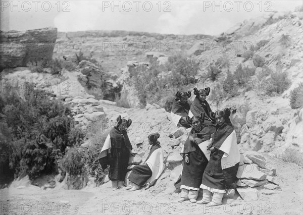 East Mesa girls-Hopi, c1906. Creator: Edward Sheriff Curtis.