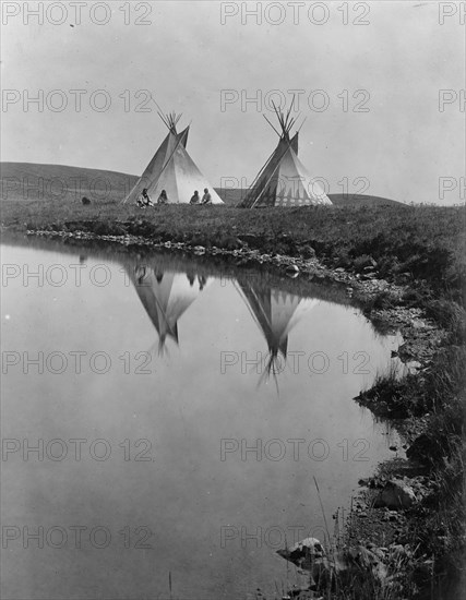 At the water's edge-Piegan, c1910. Creator: Edward Sheriff Curtis.