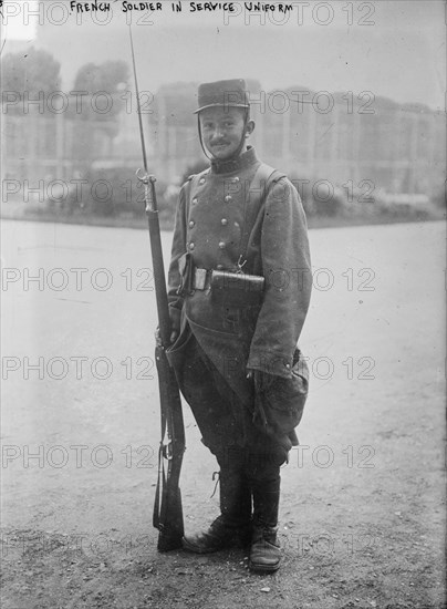 French soldier in service uniform, between c1914 and c1915. Creator ...