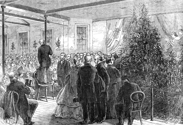 Christmas Entertainment to the Inmates of the Greenwich Union-House, 1864. Creator: Unknown.