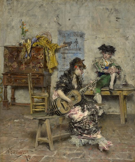 Guitar Player, 1872. Creator: Giovanni Boldini.