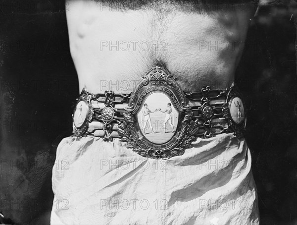 Matt Wells belt, between c1911 and c1915. Creator: Bain News Service.