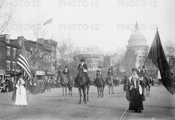 Head of suffrage parade, 1913. Creator: Bain News Service.