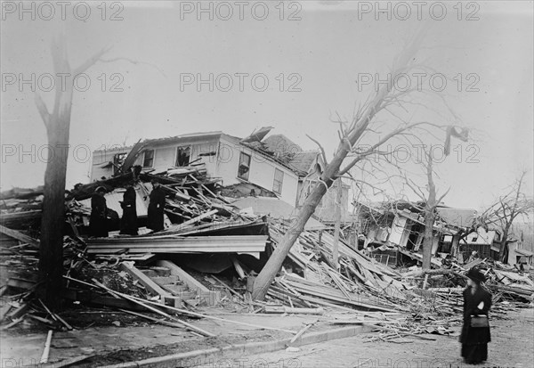 Omaha - 35th & Cass after cyclone, between c1910 and c1915. Creator: Bain News Service.