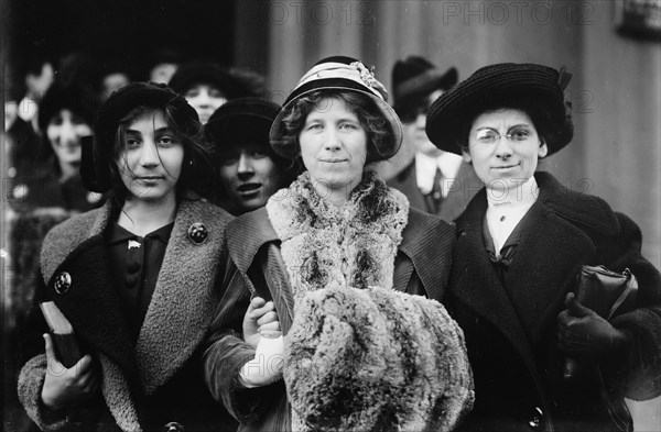 14-yr. old striker, Fola La Follette, and Rose Livingston, 1913. Creator: Bain News Service.