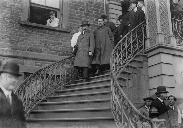 Dr. F.F. Friedmann leaving hospital, 1913. Creator: Bain News Service.