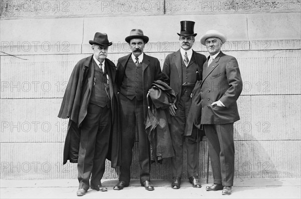 W.B. Howland, Henry Vivian, G. Wm. Burleigh, John A. Stewart, 1913. Creator: Bain News Service.