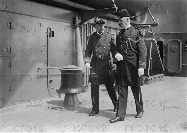 Capt. J.H. Oliver and Cdr. F. Hughes, 1914. Creator: Bain News Service.