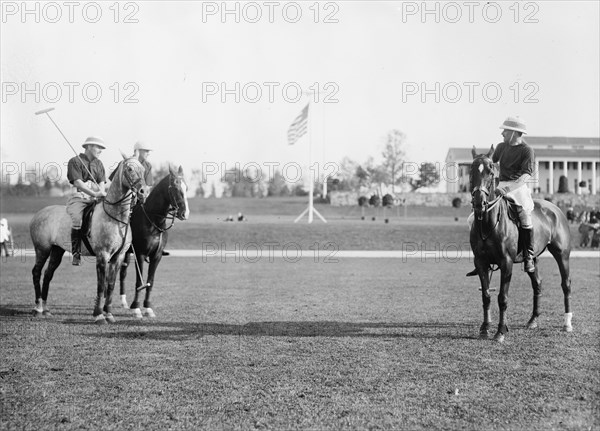 Polo match between American and English teams, 1913. Creator: Bain News Service.