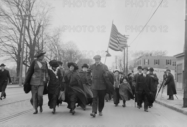 On to Albany -- Jones' Army 1/1/14, 1914. Creator: Bain News Service.