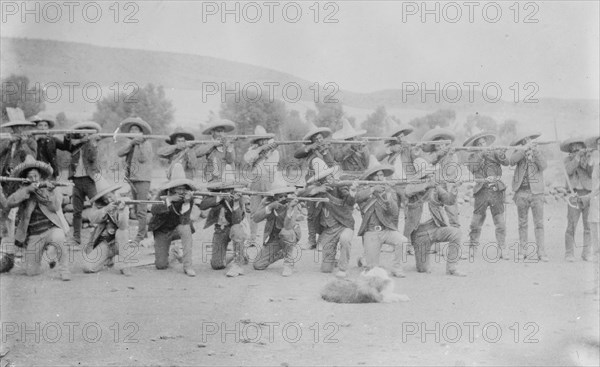 Revolucionarios Haciendo Fuego, 1911. Creator: Bain News Service.