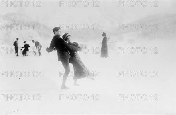 Ice-dancing, St. Moritz, between c1910 and c1915. Creator: Bain News Service.