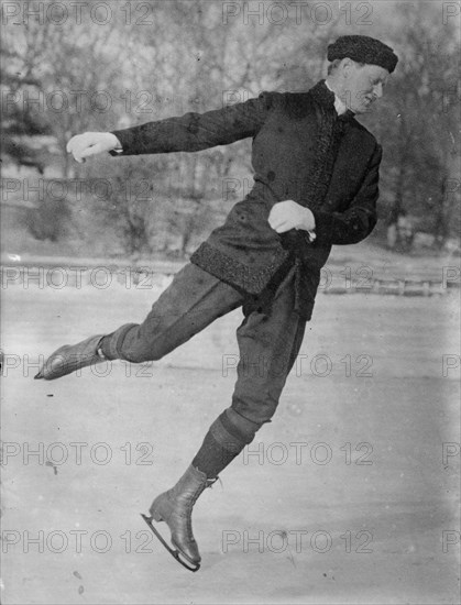 Irving Brokaw -- ice-skating, between c1910 and c1915. Creator: Bain News Service.