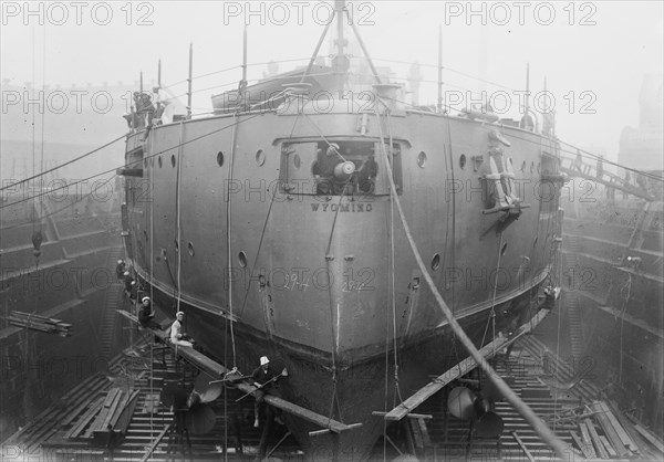 WYOMING in dock, between c1910 and c1915. Creator: Bain News Service.