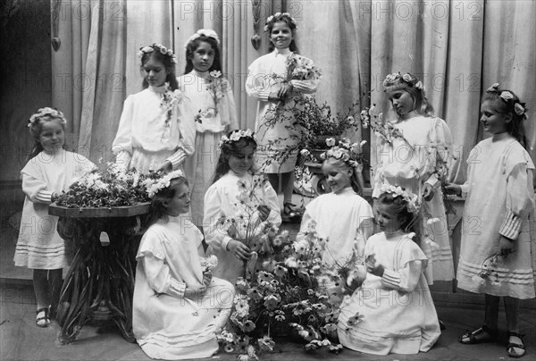 Children at Raja Yoga Academy, Point Loma, between c1910 and c1915. Creator: Bain News Service.