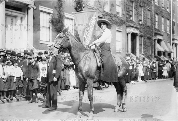 Madge Udall, Suffrage parade, 1913. Creator: Bain News Service.