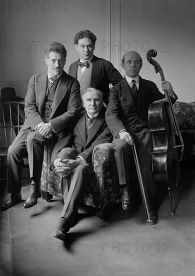 Fritz Kreisler, Harold Bauer, Walter Damrosch, Pablo Casals, 1917. Creator: Bain News Service.