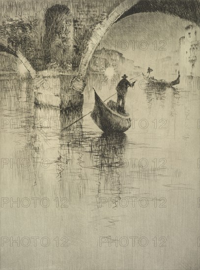 The gondolier, c.1928. Creator: Sydney Mackenzie Litten.