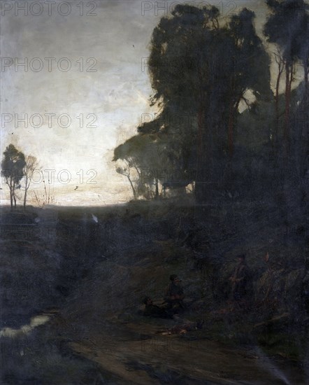 Waiting for darkness, c1880s. Creator: David Farquharson.