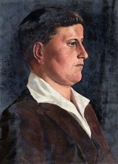 Untitled [Portrait of a young man], c1926-1939. Creator: Elizabeth Berry.